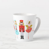 Nutcracker Ballet tekent kerstkoffie-Mok Latte Mok (Rechterhoek)