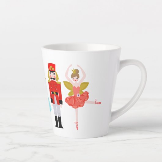 Nutcracker Ballet tekent kerstkoffie-Mok Latte Mok (Rechts)