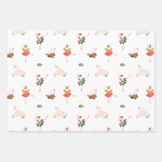 Nutcracker Ballet tekent kerstmis Inpakpapier Vel (Voorkant 3)