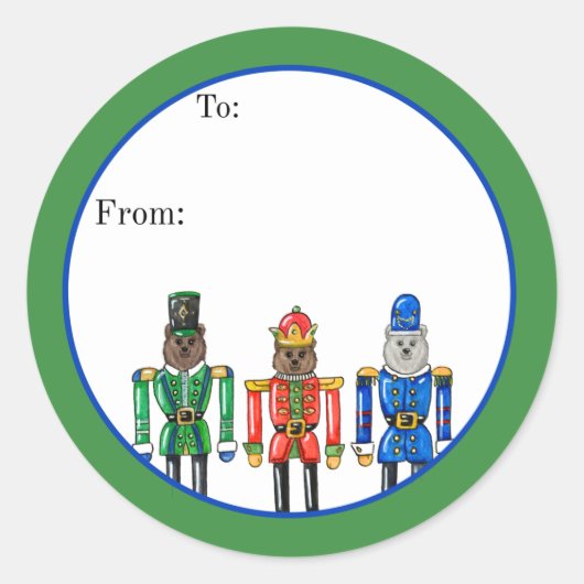 Nutcracker Bears Sticker (Voorkant)