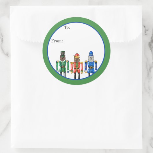 Nutcracker Bears Sticker (Tas)