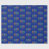 Nutcracker Bears Wrapping Paper Cadeaupapier (Vlak)