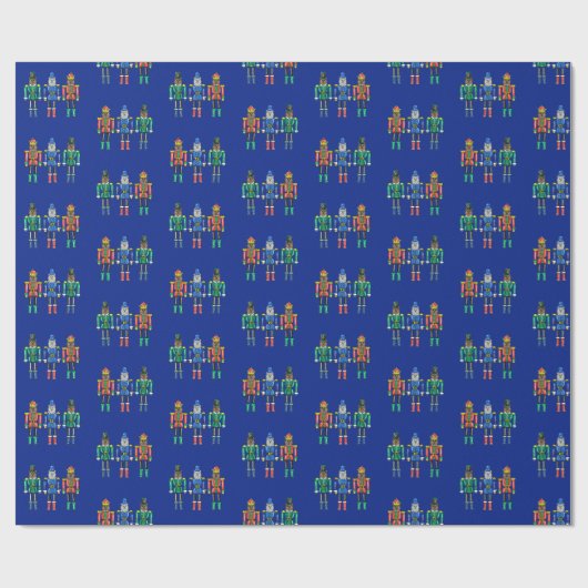 Nutcracker Bears Wrapping Paper Cadeaupapier (Vlak)