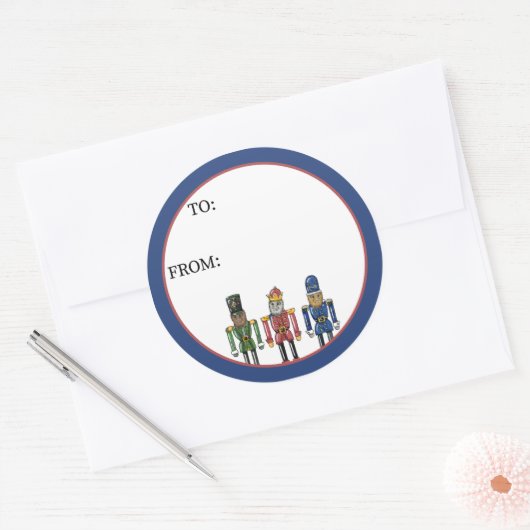 Nutcracker Bigfoot  Ronde Sticker (Envelop)