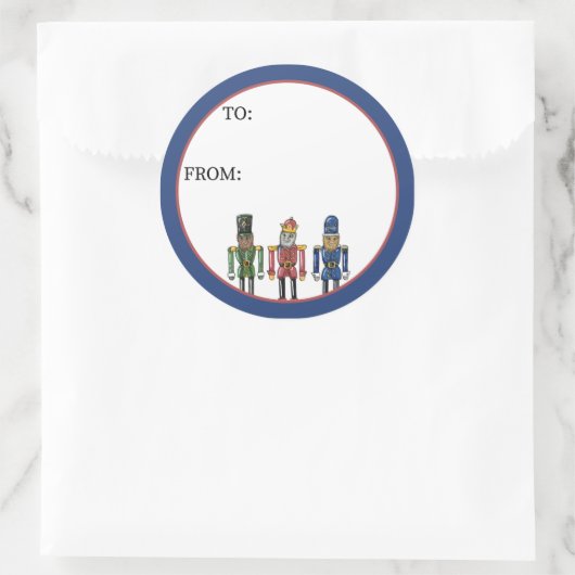 Nutcracker Bigfoot  Ronde Sticker (Tas)