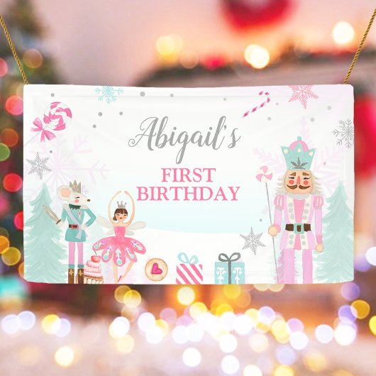 Nutcracker Birthday Girl Land of Sweets Backdrop B Spandoek
