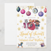 Nutcracker Birthday Party Invitation Kaart (Voorkant / Achterkant)