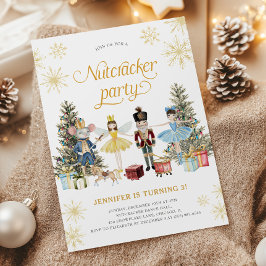 Nutcracker Birthday Party Invitation Kaart