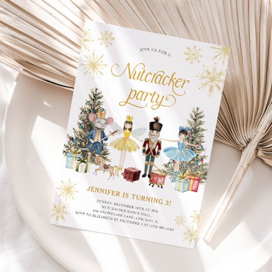 Nutcracker Birthday Party Invitation Kaart