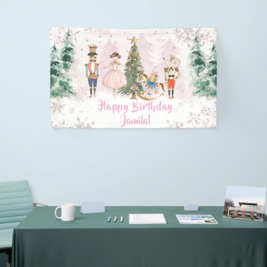 Nutcracker Birthday Sugar Plum Party Spandoek (Beurs)