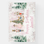 Nutcracker Birthday Sugar Plum Party Spandoek (Verticaal)