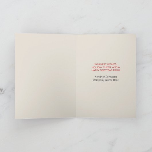 Nutcracker Business Corporate Happy Holiday Kaart (Binnen)