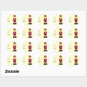 Nutcracker cadeaukaart ronde sticker (Vel)