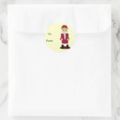 Nutcracker cadeaukaart ronde sticker (Tas)