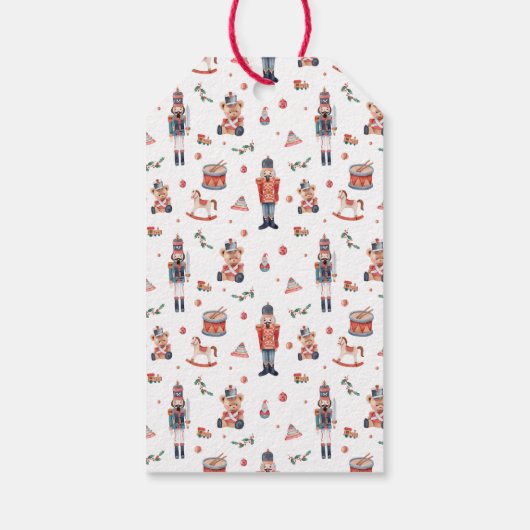 Nutcracker cadeautag voor babyshower cadeaulabel (Achterkant)