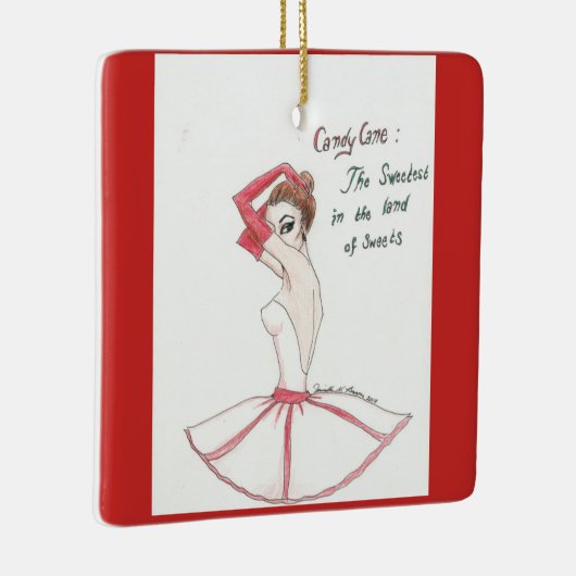 Nutcracker Candy Cane ornament. Keramisch Ornament (Rechts)