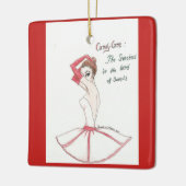 Nutcracker Candy Cane ornament. Keramisch Ornament (Links)