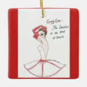 Nutcracker Candy Cane ornament. Keramisch Ornament (Voorkant)