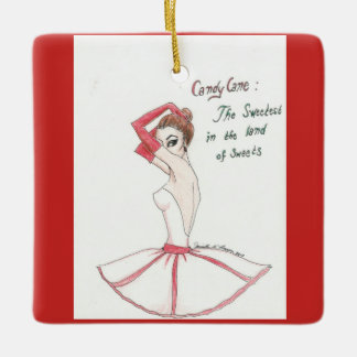 Nutcracker Candy Cane ornament. Keramisch Ornament