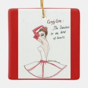 Nutcracker Candy Cane-siermiddel. Keramisch Ornament
