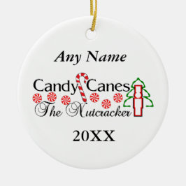Nutcracker Candy Canes Keramisch Ornament