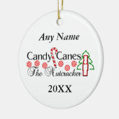 Nutcracker Candy Canes Keramisch Ornament (Links)