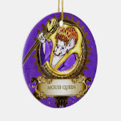 Nutcracker Ceramic Circle Ornament: Muiskoningin Keramisch Ornament (Rechts)