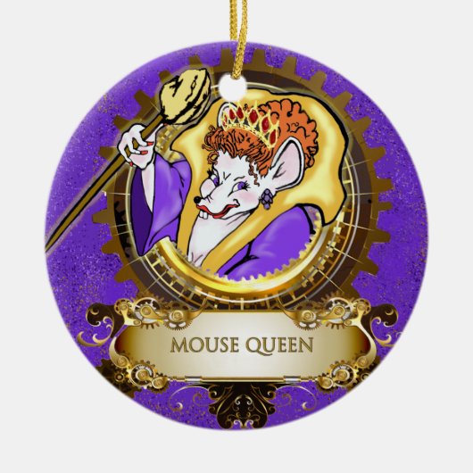 Nutcracker Ceramic Circle Ornament: Muiskoningin Keramisch Ornament (Voorkant)