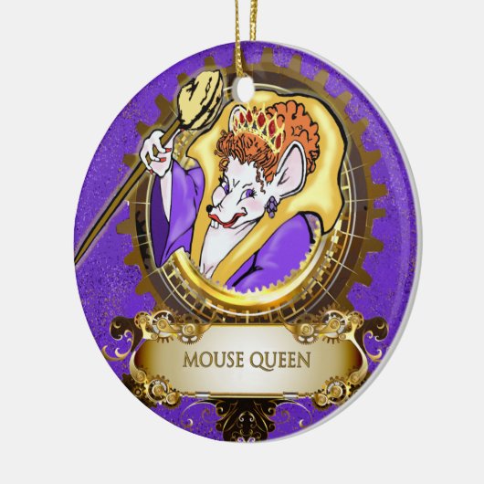 Nutcracker Ceramic Circle Ornament: Muiskoningin Keramisch Ornament (Links)