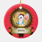Nutcracker Ceramic Cirnament Reggie Keramisch Ornament (Achterkant)