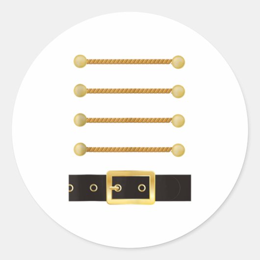 Nutcracker Character Soldier Costume Uni Ronde Sticker (Voorkant)