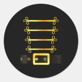 Nutcracker Character Soldier Costume Uniform Funny Ronde Sticker (Voorkant)