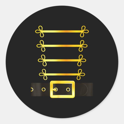 Nutcracker Character Soldier Costume Uniform Funny Ronde Sticker (Voorkant)