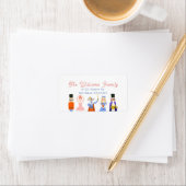 Nutcracker Characters White Holiday Address Label (Insitu)