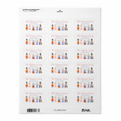 Nutcracker Characters White Holiday Address Label (Full Sheet)
