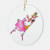 Nutcracker Chicken Ceramic Chritnas Ornament (Links)