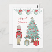 Nutcracker, chirtmsa boom, schommelpaard briefkaart (Voorkant / Achterkant)