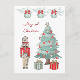 Nutcracker, chirtmsa boom, schommelpaard briefkaart
