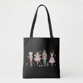 Nutcracker Christmas Ballet Cute Holiday Tote Bag (Voorkant)