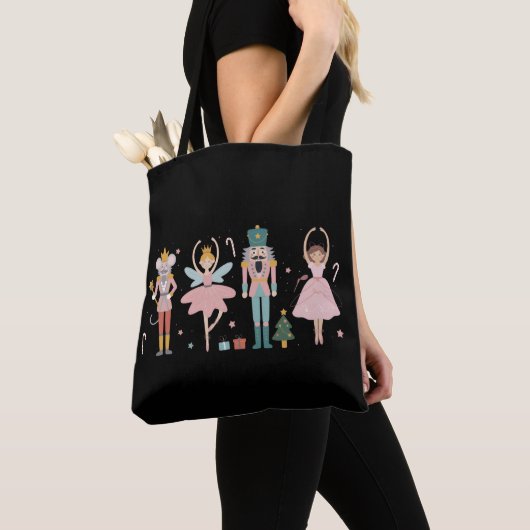 Nutcracker Christmas Ballet Cute Holiday Tote Bag (Dichtbij)