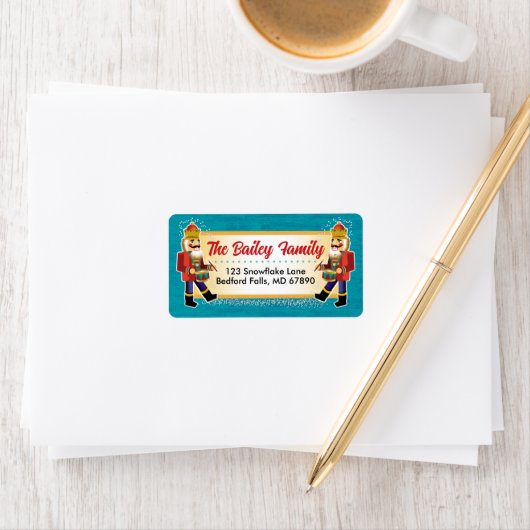 Nutcracker Christmas Card Address Labels (Insitu)