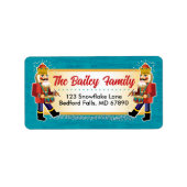 Nutcracker Christmas Card Address Labels (Voorkant)
