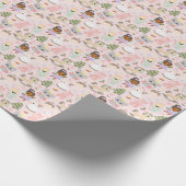 Nutcracker Christmas Cute Hand-Drawn Pastel  Cadeaupapier (Hoek)