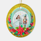 Nutcracker Christmas, Family Holiday Keepsake Gift Keramisch Ornament (Links)