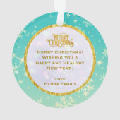 Nutcracker Christmas, Family Holiday Keepsake Gift Ornament (achterkant)