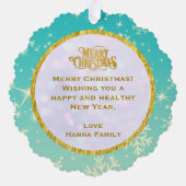 Nutcracker Christmas, Family Holiday Keepsake Gift Ornament Kaart (Achterkant)