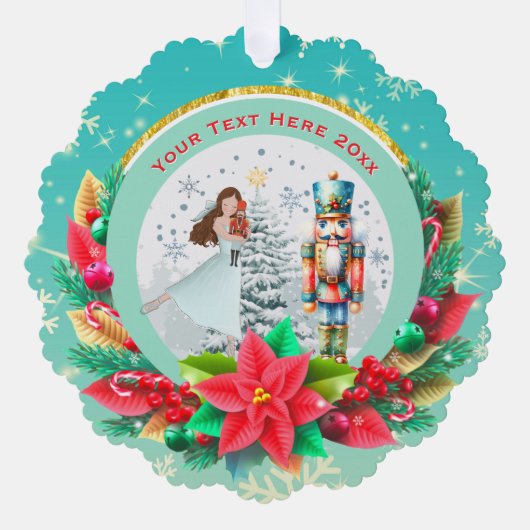 Nutcracker Christmas, Family Holiday Keepsake Gift Ornament Kaart (Voorkant)