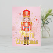 Nutcracker christmas folie feestdagenkaart (Staand Voorkant)