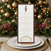 Nutcracker Christmas Holiday Dinner Red Black Menu Kaart