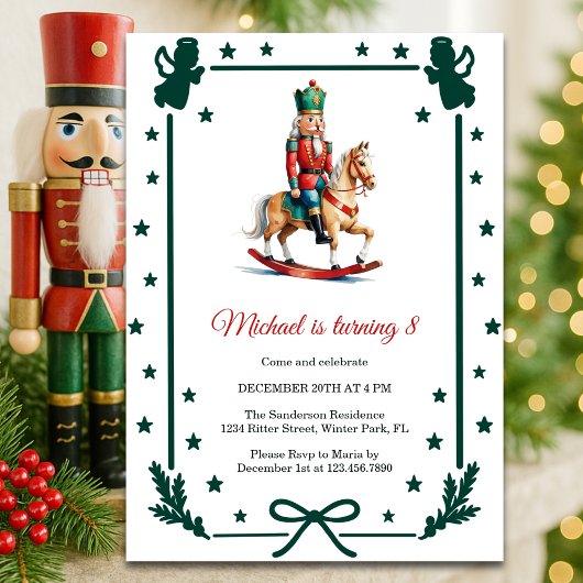 Nutcracker Christmas Kids Birthday Party Kaart